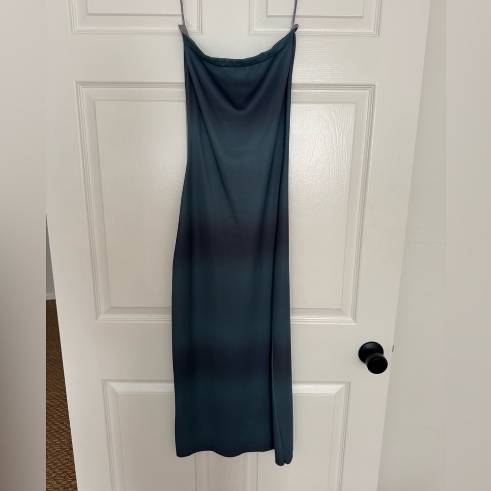 Zara Strapless Blue Dress